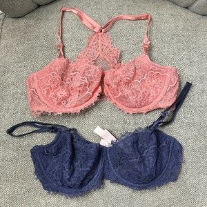 *2 bras* Victoria’s Secret Dream Angels push up without padding. Size 34 C.